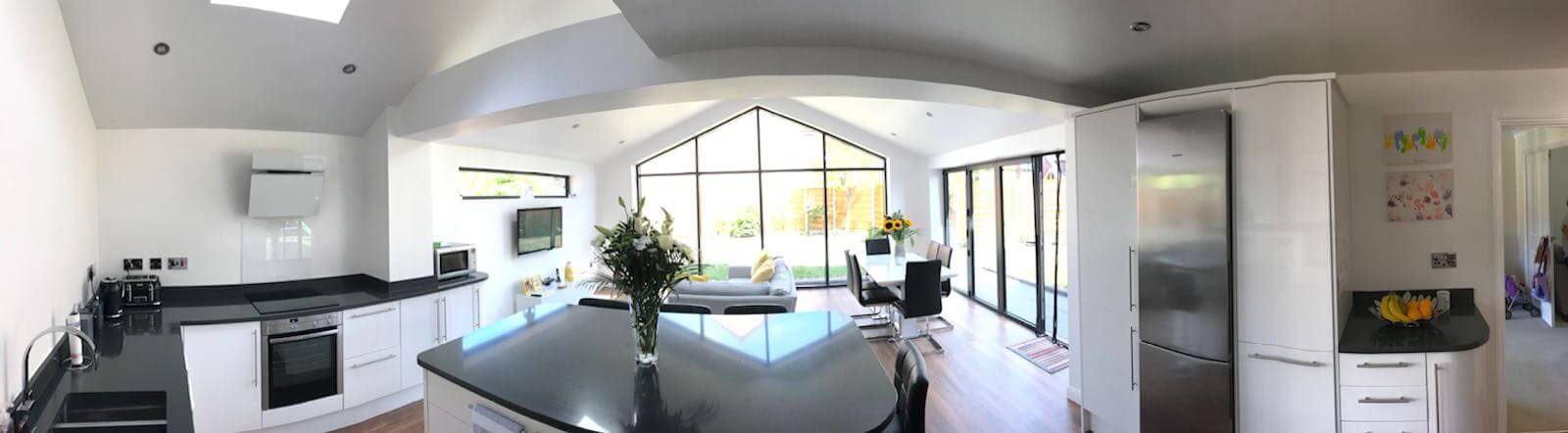 Interior of extension, fisheye lens view