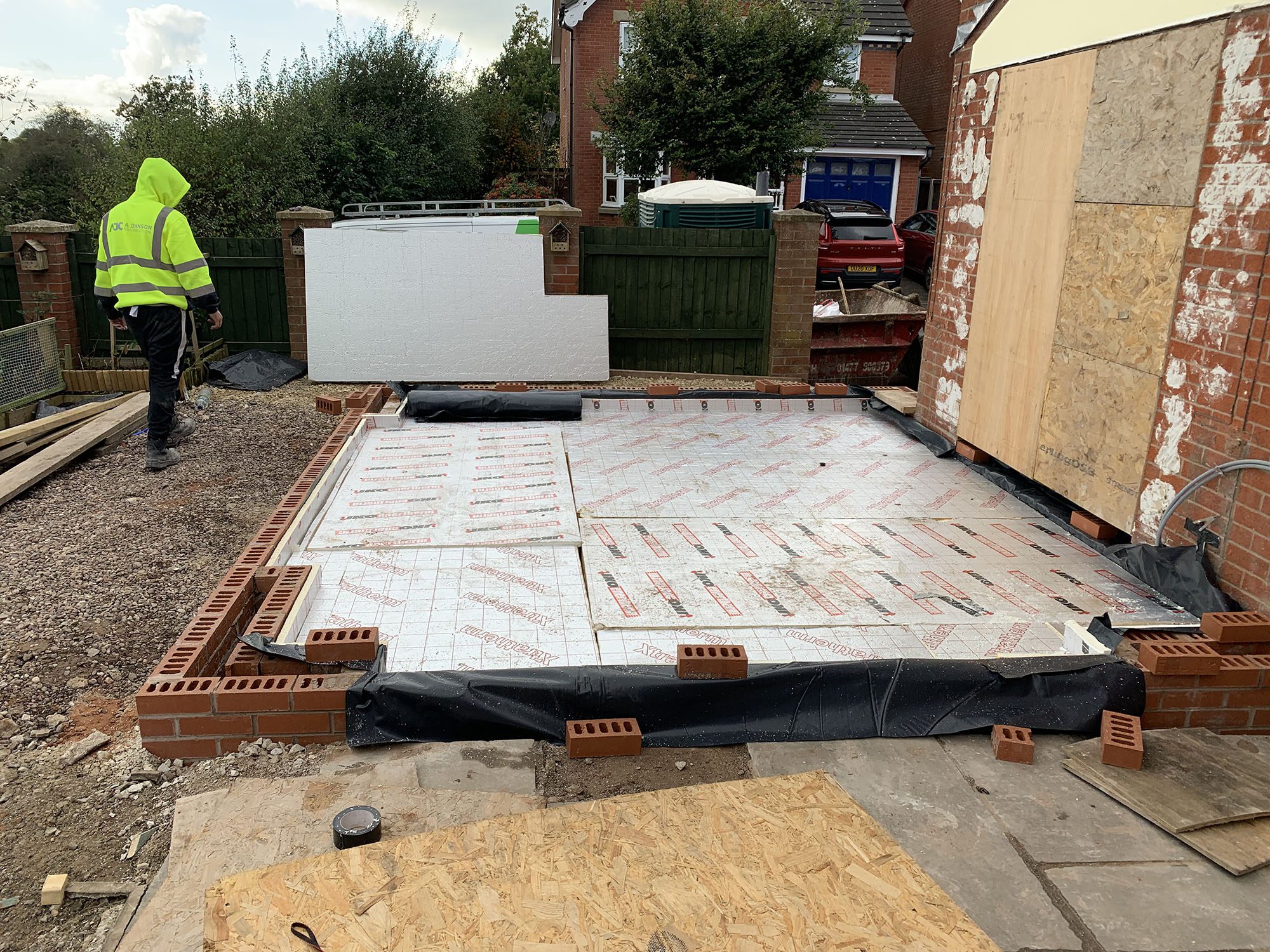 The foundations go down for another AJ Construction extension project